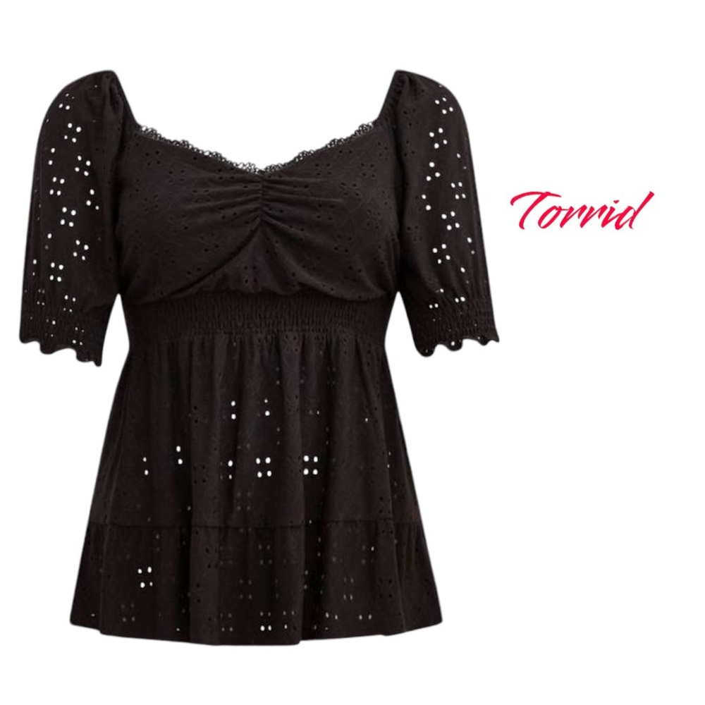 Eyelet Sweetheart Top